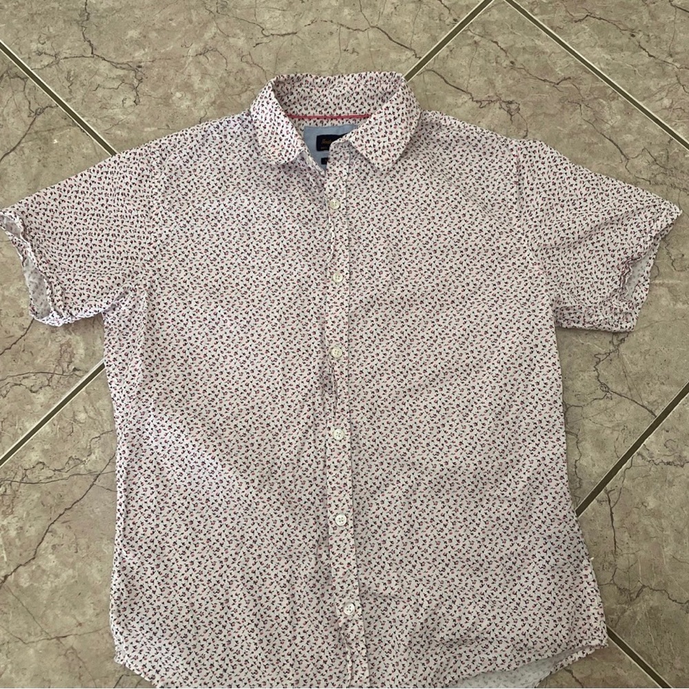 Gentlemen's Outfitters For Dapper Gents Men's S Pink Floral Button Down Shirt